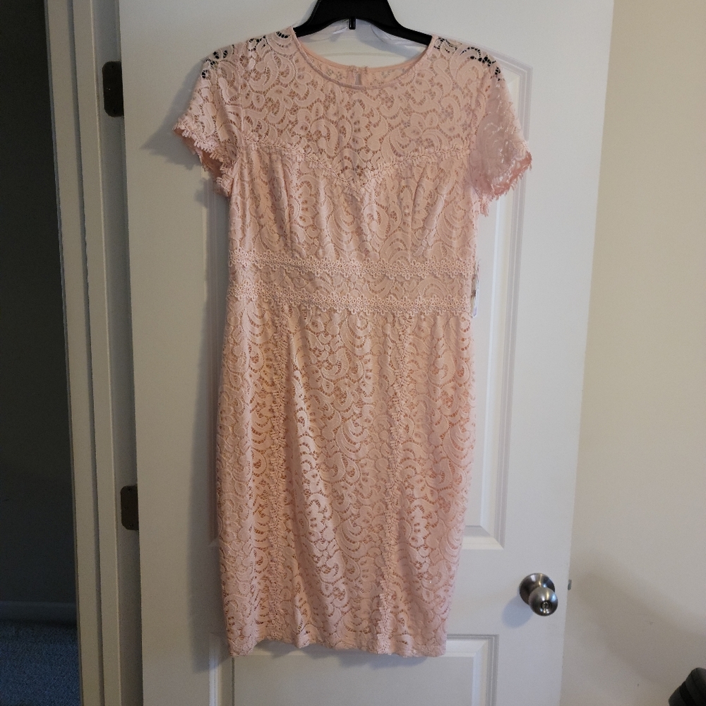 Pink lace dress